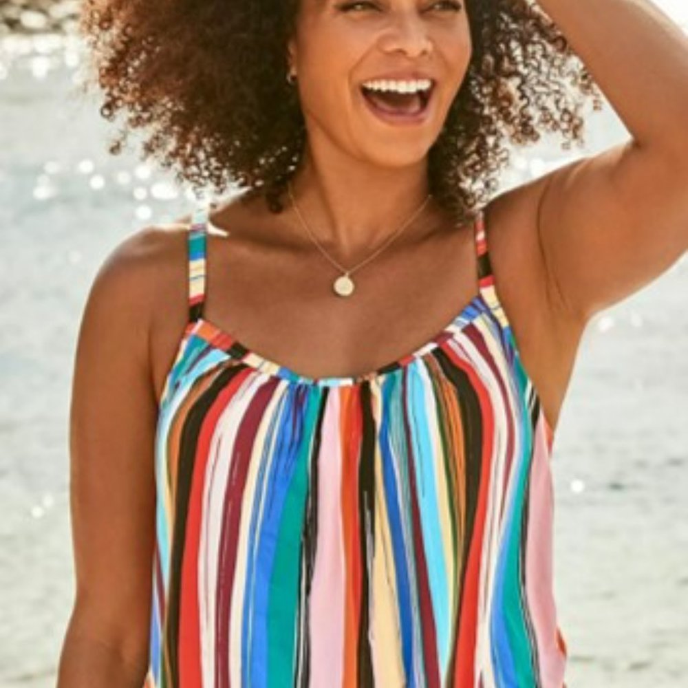 Tankini Top, Blouson Style